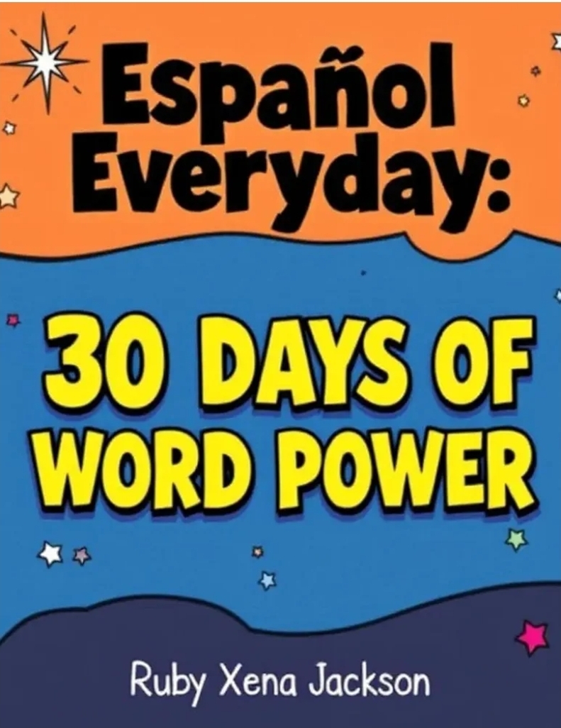 Cover of "Español Everyday: 30 Days of Word Power" — a bilingual English-Spanish word search activity book featuring a 30-day vocabulary challenge.