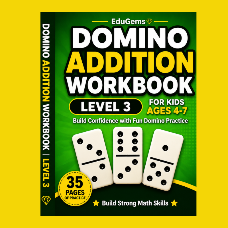 Domino Addition Workbook Level 3 visual math practice