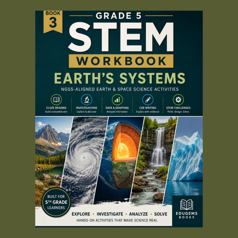Grade 5 STEM Earth Science workbook cover