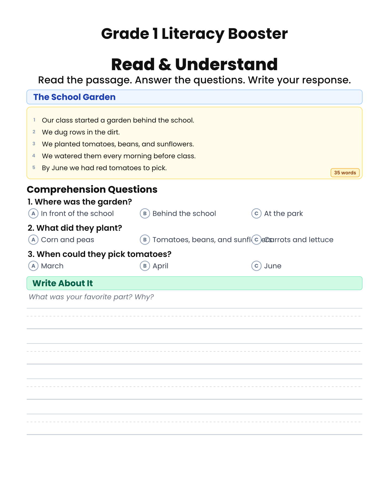 Reading Comprehension